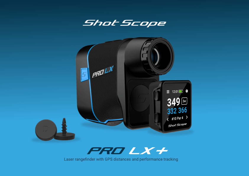 Read more about the article Shot Scope Debuts PRO LX+ …Golf’s First Laser Rangefinder to Feature GPS-Powered Distances and Artificial Intelligence for Personalized Performance Tracking 